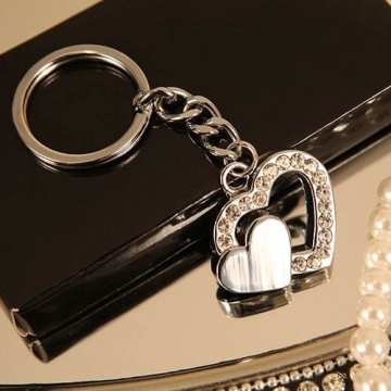 "Two Hearts" Keychain in Gift Box